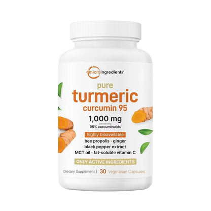 30/60/120Pcs Turmeric Curcumin Capsules,Natural Joint Support,Relieve Joint Pain, Support Brain Health & Heart Health